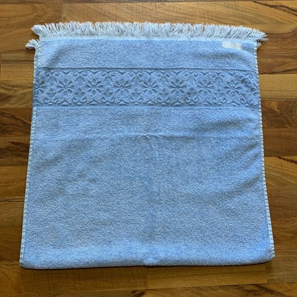 Blue Vintage JC Penneys Towels Floral Bath 2 Piece Retro Household Bathroom USA - Picture 8 of 12